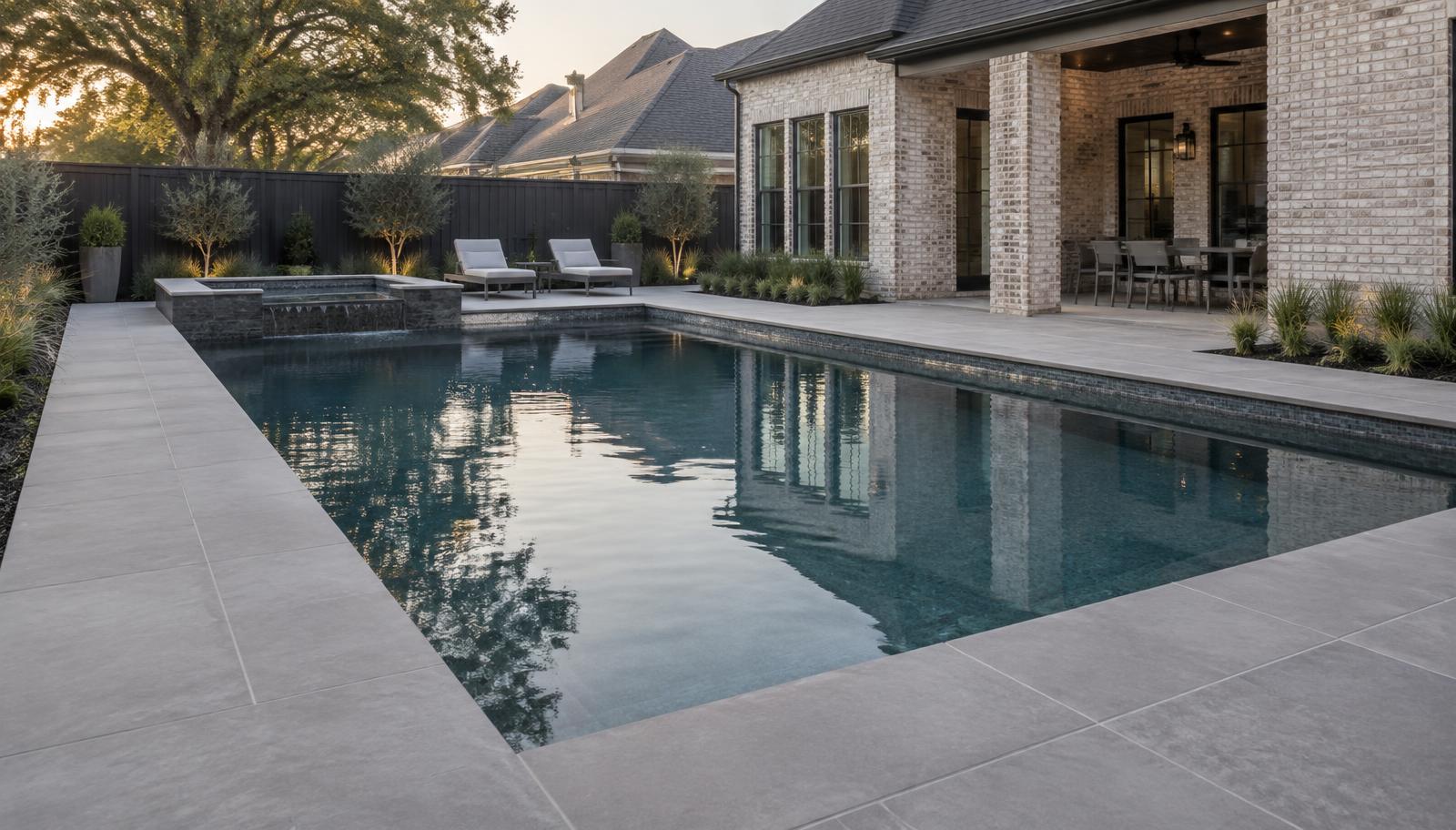 The same backyard pool after a full remodel