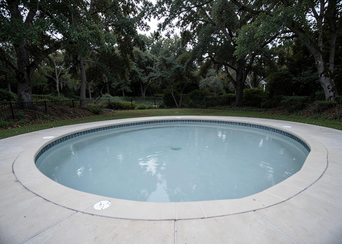 Freshly resurfaced pool with new interior finish and waterline tile